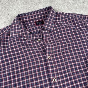 UNTUCKit Shirt Mens Large Flannel Red Plaid Tesoro Slim Fit Button Up Casual